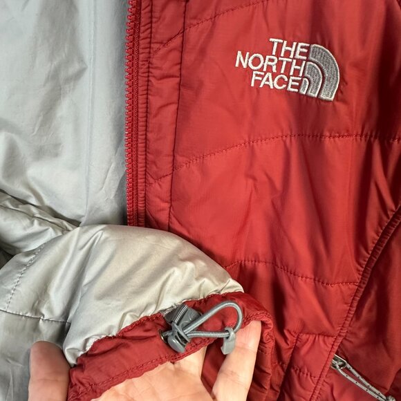 A270 The North Face Primaloft Insulated Jacket Coat womens size XS Red - Picture 3 of 12